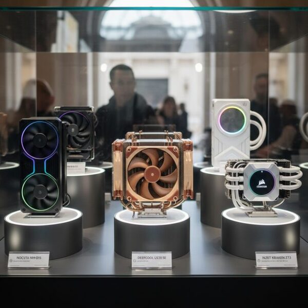 人気のCPUクーラーメーカー各社の製品と特徴を比較。Noctuaの信頼性、CorsairやNZXTのデザイン性など、Core Ultra 7 265Kの用途や好みに合わせたメーカー選びの参考になる。