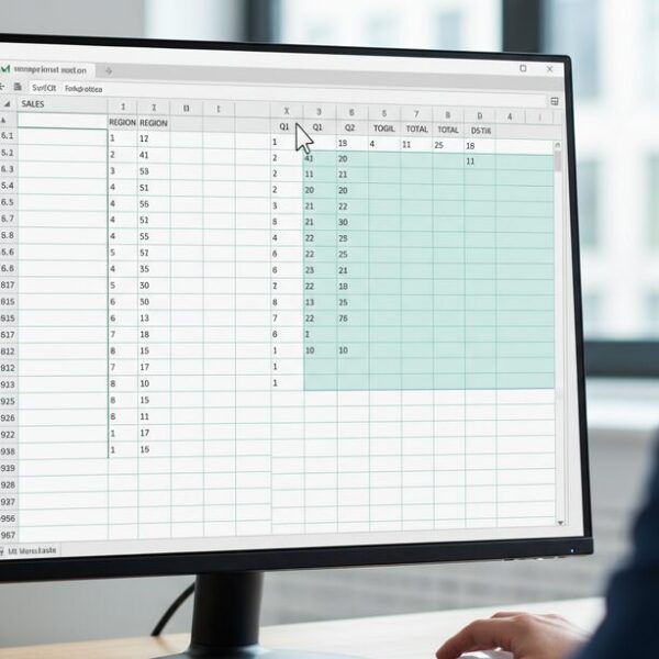 Excelのワークシート上で、マウスをドラッグしてセル範囲を選択しようとするも、ポインタの位置からずれた範囲が選択されてしまうトラブル。意図しないセル選択や選択範囲のずれを修正する方法についての解説。