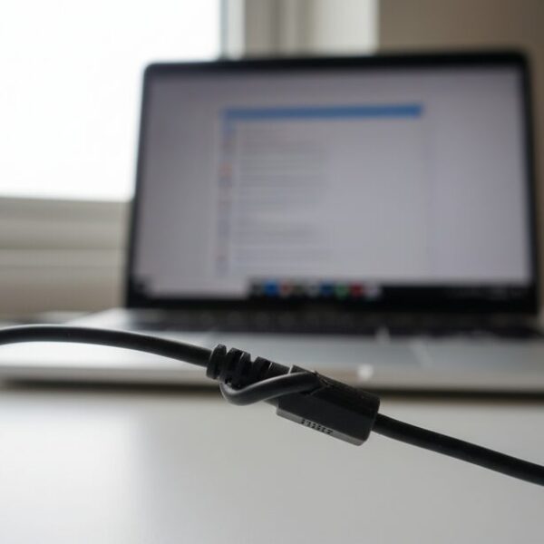 Logicoolの有線マウスが反応しない原因として考えられるケーブルの断線。マウスの根元やUSBコネクタ付近を確認し、別のパソコンに接続して本体の故障かPC側の問題かを切り分ける方法。