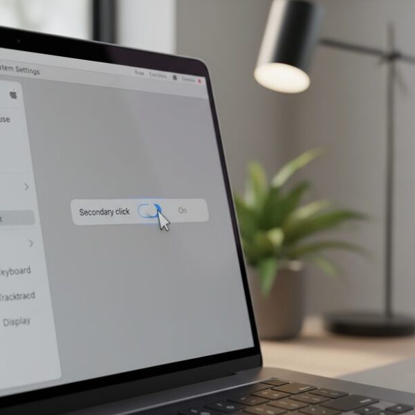 Macのシステム設定でマウスの右クリック(副ボタンのクリック)を有効にする手順。設定がオフになっていることが原因でクリックができない場合の、基本的かつ重要な確認項目を示す。