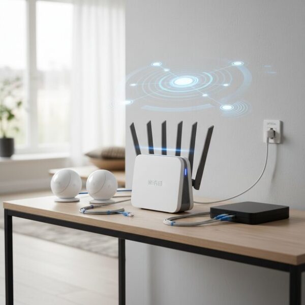 最新のWi-FiルーターやメッシュWi-Fi機器。LANケーブルの交換以外にも、ルーターの買い替えや高速な光回線プランへの変更など、通信速度を改善する他の方法を紹介。