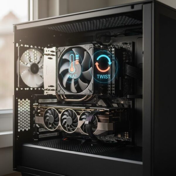 CPUスッポンを未然に防ぐための2つの重要な防止策。作業前にPCを動かしてCPUを温めること、クーラーをひねるように外すことをアイコンで分かりやすく表現している。